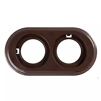 Рамка двухместная BIRONI Лизетта BF1-620-22 универсальная коричневая ретро стиль