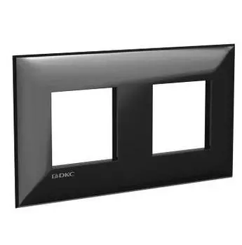Рамка двухместная DKC 4402904 Artlebedev Avanti Черный квадрат