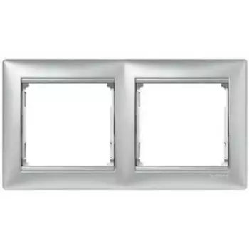 Рамка двухместная LeGrand Valena 770152 алюминий