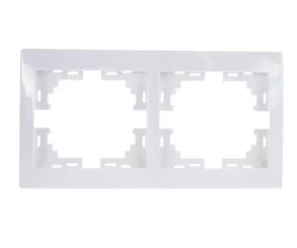 Рамка двухместная Lezard Mira 701-0200-147 белый