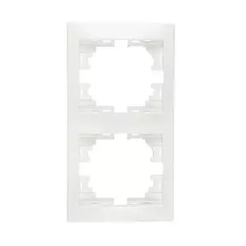 Рамка двухместная Lezard Mira белая