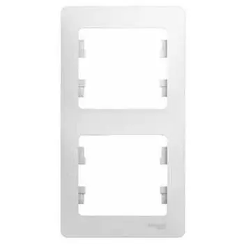 Рамка двухместная Schneider Electric Glossa GSL000106 белая