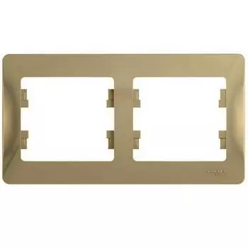 Рамка двухместная Schneider Electric Glossa GSL000402 титан
