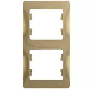 Рамка двухместная Schneider Electric Glossa GSL000406 титан