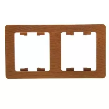 Рамка двухместная Schneider Electric Glossa GSL000502 дерево дуб