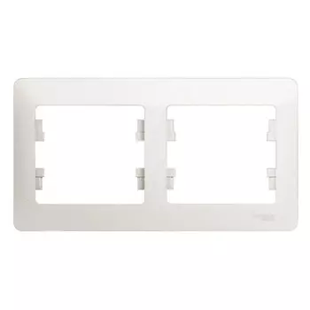 Рамка двухместная Schneider Electric Glossa GSL000602 перламутр