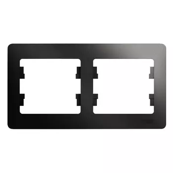 Рамка двухместная Schneider Electric Glossa GSL000702 антрацит