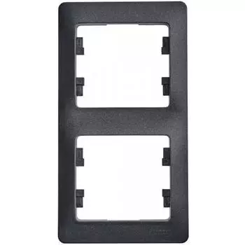 Рамка двухместная Schneider Electric Glossa GSL000706 антрацит