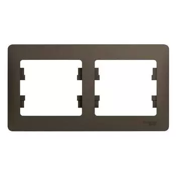 Рамка двухместная Schneider Electric Glossa GSL000802 шоколад