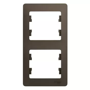 Рамка двухместная Schneider Electric Glossa GSL000806 шоколад