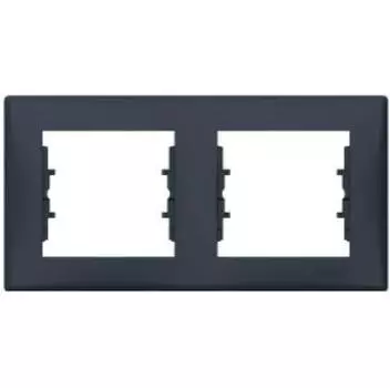 Рамка двухместная Schneider Electric Sedna SDN5800370 графит