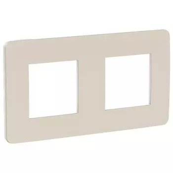 Рамка двухместная Schneider Electric Unica Studio Color NU280424 шампань/белая