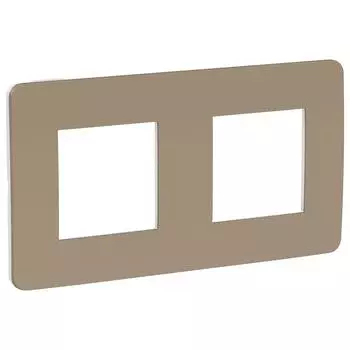 Рамка двухместная Schneider Electric Unica Studio Color NU280426 песочная/белая
