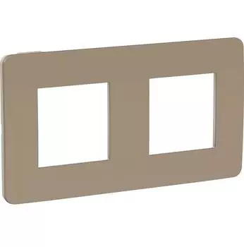 Рамка двухместная Schneider Electric Unica Studio Color NU280427 песочная/бежевая