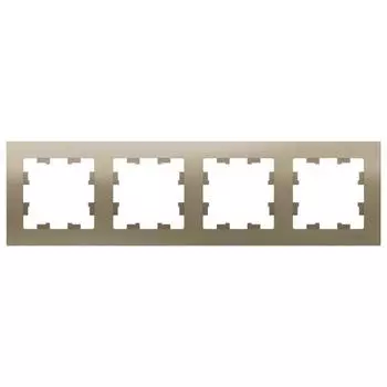 Рамка на 4 поста Schneider Electric AtlasDesign ATN000504 шампань