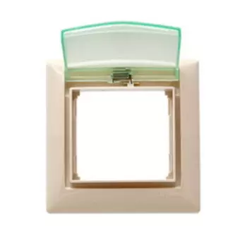 Рамка одноместная LeGrand Valena IP44 774350 бежевый с крышкой