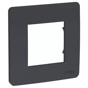 Рамка одноместная NU200254 Schneider Unica New антрацит