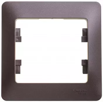 Рамка одноместная Schneider Electric Glossa GSL000801 шоколад
