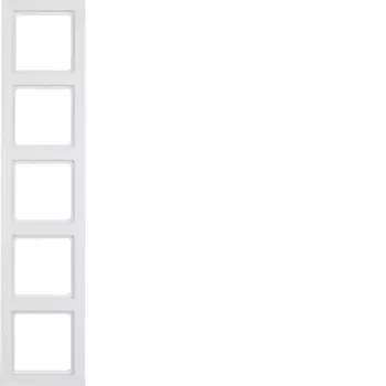 Рамка пятерная Berker Q.3 полярная белизна с эффектом бархата 10156099