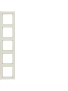 Рамка пятерная Berker Q.3. слоновая кость с эффектом бархата 10156092