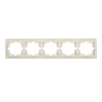 Рамка пятиместная Lezard Mira 701-0300-150 крем