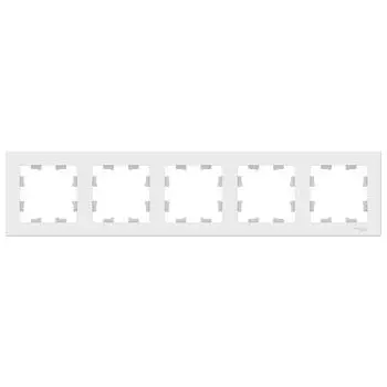 Рамка пятиместная Schneider Electric AtlasDesign ATN000105 белая