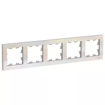 Рамка пятиместная Schneider Electric AtlasDesign ATN000405 жемчуг