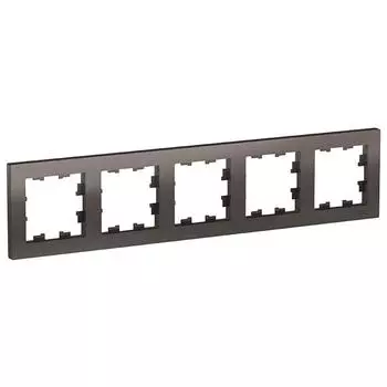 Рамка пятиместная Schneider Electric AtlasDesign ATN000605 мокко