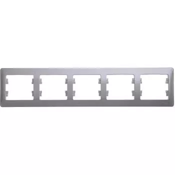 Рамка пятиместная Schneider Electric Glossa GSL000305 алюминий