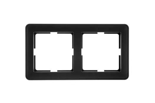 Рамка Schneider Electric W59 2-постовая Черный бархат