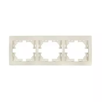 Рамка трехместная Lezard Mira 701-0300-148 крем