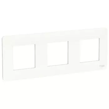 Рамка трехместная NU200618 Schneider Unica New белая