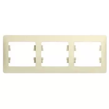 Рамка трехместная Schneider Electric Glossa GSL000203 бежевая