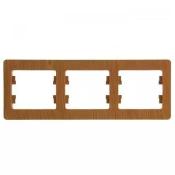 Рамка трехместная Schneider Electric Glossa GSL000503 дерево дуб
