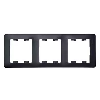 Рамка трехместная Schneider Electric Glossa GSL000703 антрацит