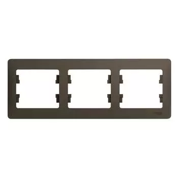 Рамка трехместная Schneider Electric Glossa GSL000803 шоколад