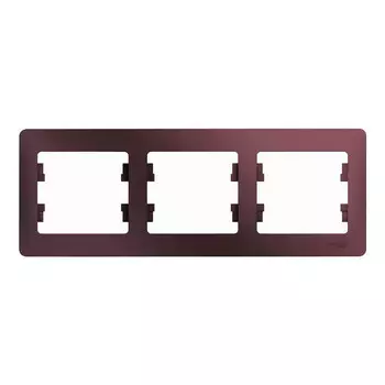 Рамка трехместная Schneider Electric Glossa GSL001103 баклажановая