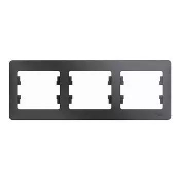 Рамка трехместная Schneider Electric Glossa GSL001303 графит