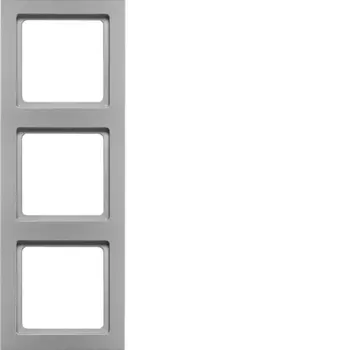 Рамка тройная Berker Q.3. алюминий с эффектом бархата 10136094