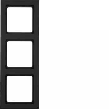 Рамка тройная Berker Q.3 антрацит с эффектом бархата 10136096