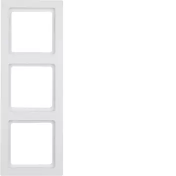 Рамка тройная Berker Q.3 полярная белизна с эффектом бархата 10136099