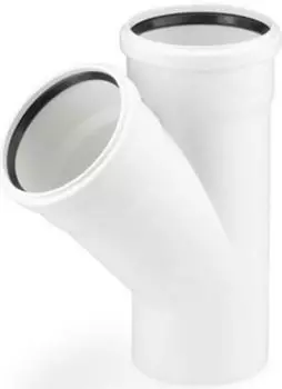 Rehau Raupiano Plus, 110 мм, Тройник канализационный 45°