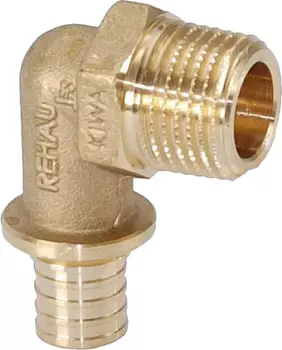 Rehau Rautitan RX, 16-R 1/2″ Угольник бронзовый переходной (наружная резьба)