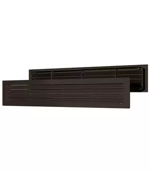 Решетка вентиляционная переточная Эра АБС 450х91 коричневая