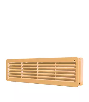 Решетка вентиляционная переточная Эра полипропилен 450х131 бежевая