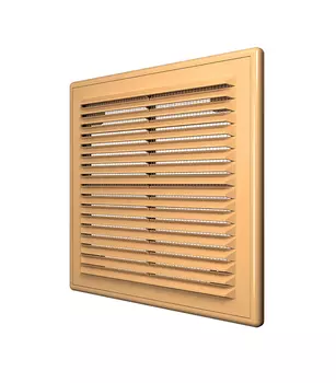 Решетка вентиляционная вытяжная АБС Эра 150х150 бежевая