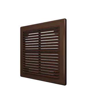 Решетка вентиляционная вытяжная АБС Эра 183х253 коричневая