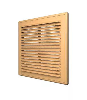 Решетка вентиляционная вытяжная АБС Эра 208х208 бежевая