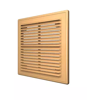 Решетка вентиляционная вытяжная АБС Эра 249х249 бежевая