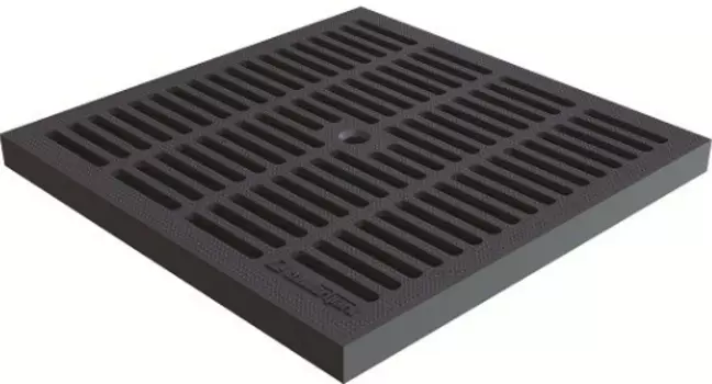 Решетка водоприемная пластиковая ячеистая Standartpark PolyMax Basic РВ-28.28-ПП черная 280х280х23 мм